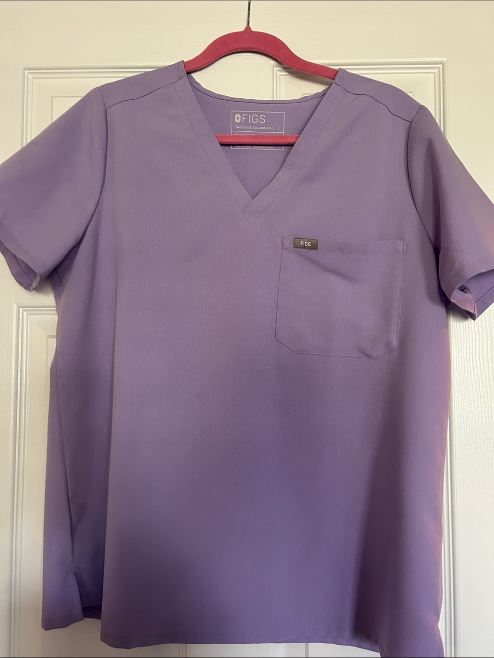 Figs Lavender V-Neck Medical Scrub Top